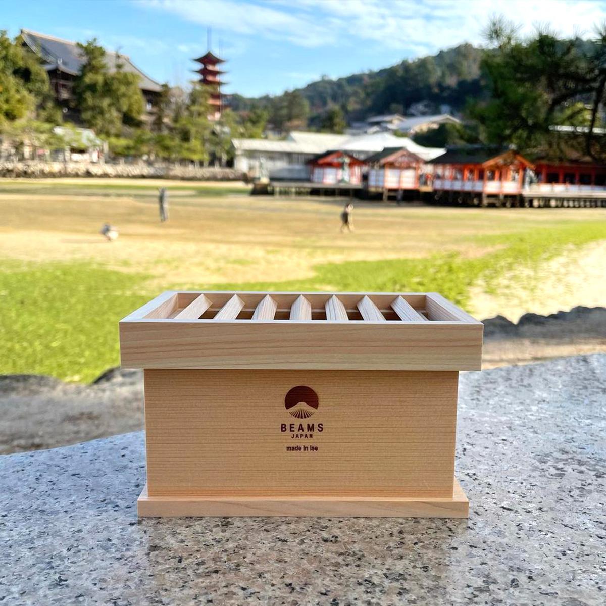 俵田屋x BEAMS JAPAN 神社賽錢箱存錢筒-Made in Ise 以日本神聖檜木打造！