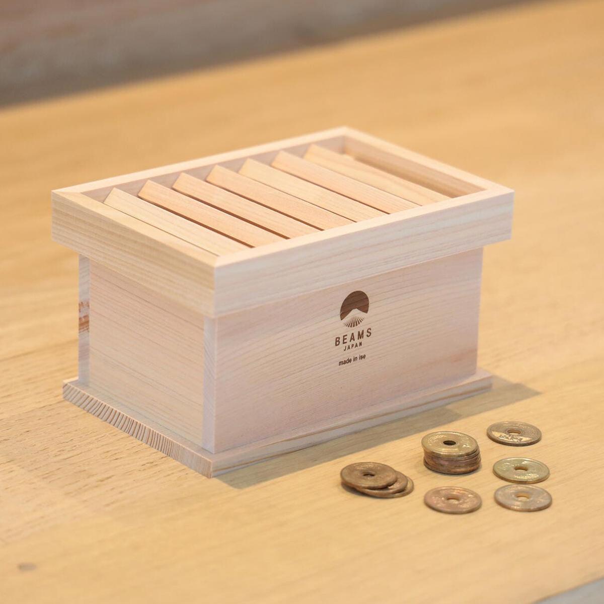 俵田屋x BEAMS JAPAN 神社賽錢箱存錢筒-Made in Ise 以日本神聖檜木打造！