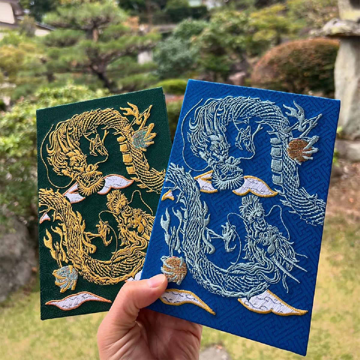 ご希望額まで値下げ@ 龍に双鶴図 刺繍織掛軸＋証明書(純金・白金地金を製箔加工) ご希望額まで値下げ@ 龍に双鶴図 刺繍織掛軸＋証明書(