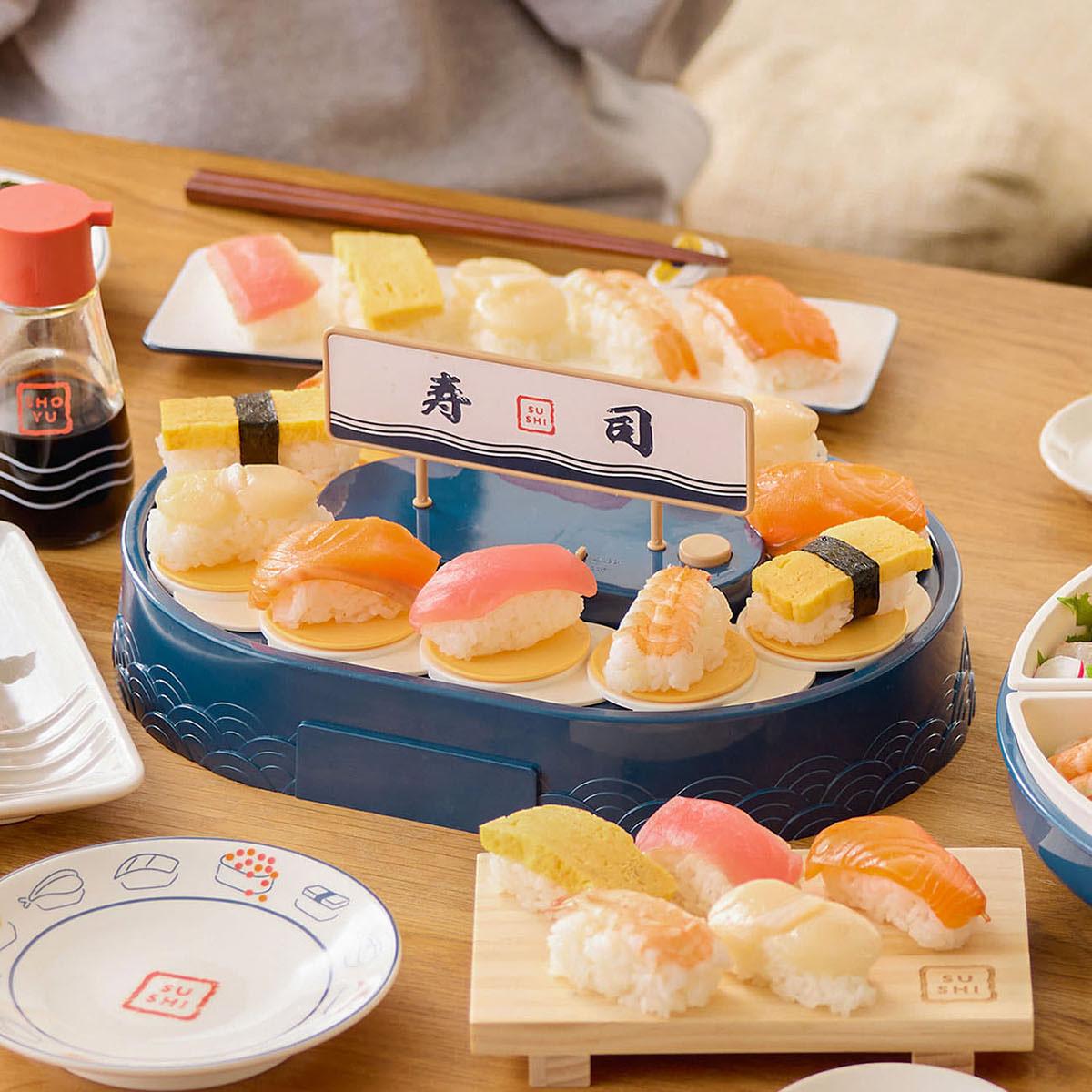 食器 3COINS Sushi Party Set Complete 居家壽司趴輕鬆搞定！3Coins 壽司PARTY：壽司轉轉盤&自製壽司餐具