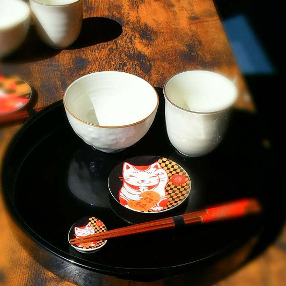 將日本畫之美搬上餐桌！CERAMIC AI 日本美濃燒花牌筷架、緣起物豆皿