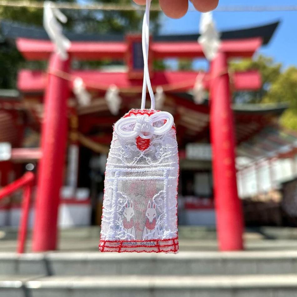 熊本城稲荷神社白狐刺繡御守&幸福小狐狸御守